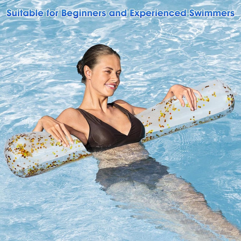 Willingfun Inflatable Pool Noodles, 2 Pack Pool Noodles Jumbo, Large Swim Noodles for Swimming, Floating, Patry, Decoration - Image 5